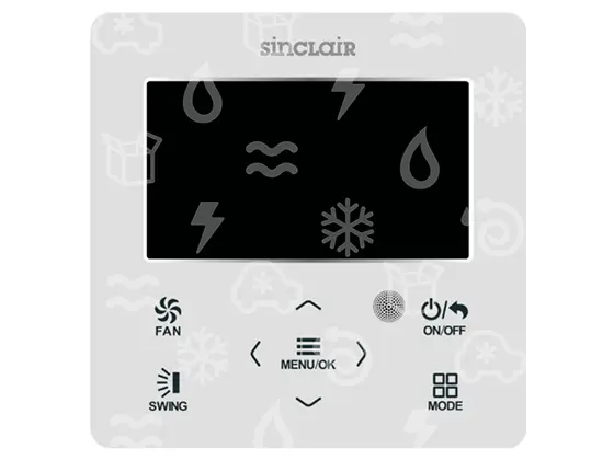 ovladač nástěnný SINCLAIR s týdenním časovačem pro sérii UNI SPLIT
